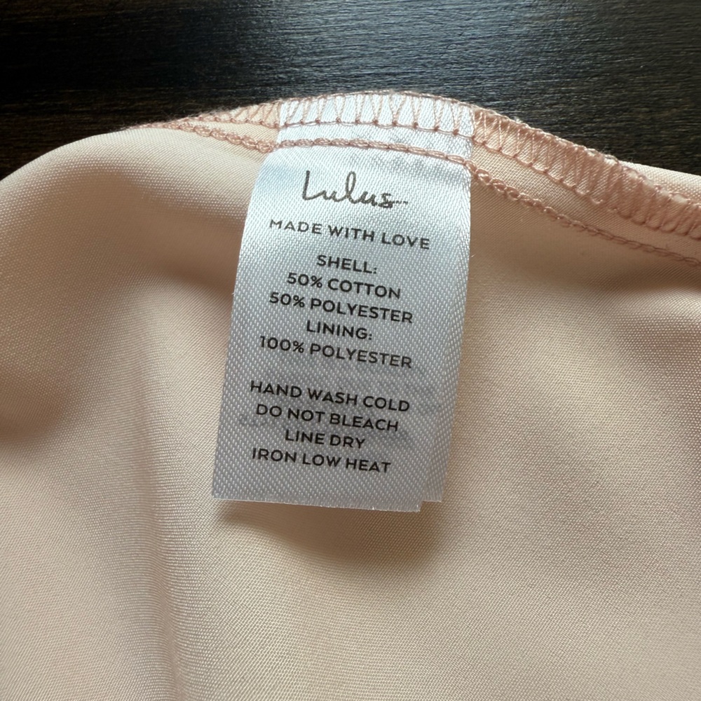 Lulu's Blush Floral Lace Dress - Picture 7 of 7